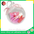 Small Colorful Wood Clip in Round PS Box